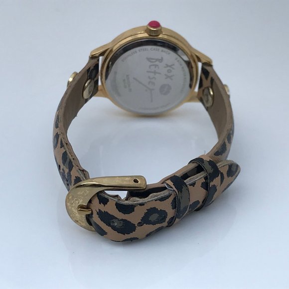 Betsey Johnson Women Watch Leopard Print Vegan Ban - Picture 5 of 11